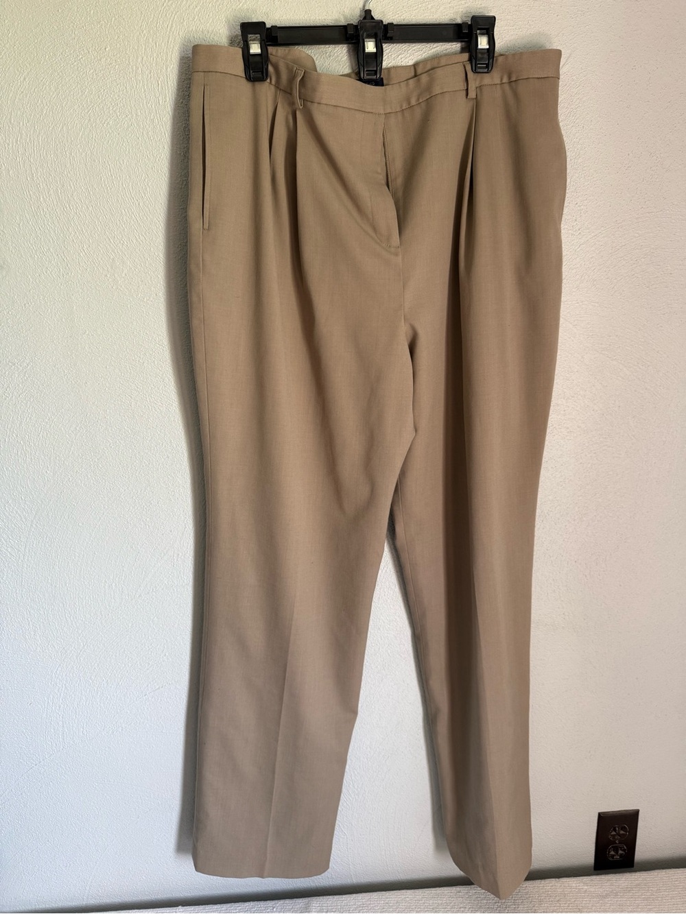 Lands' End Khaki Straight-Leg Chinos